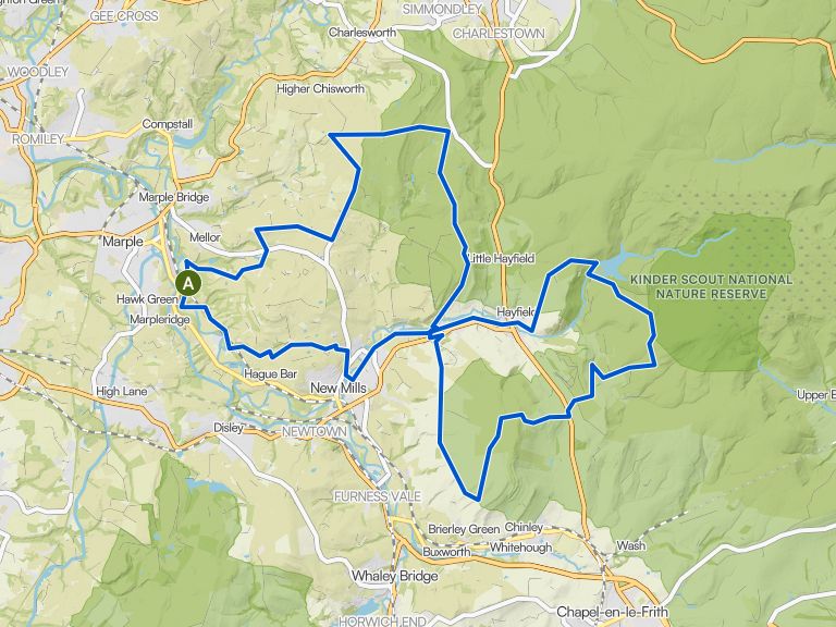 Marple loop - Peak District National Park | mountain bike ride | Komoot